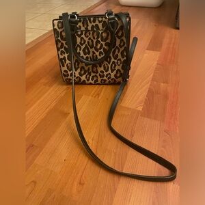 Dana Buchman leopard cross body/ clutch purse